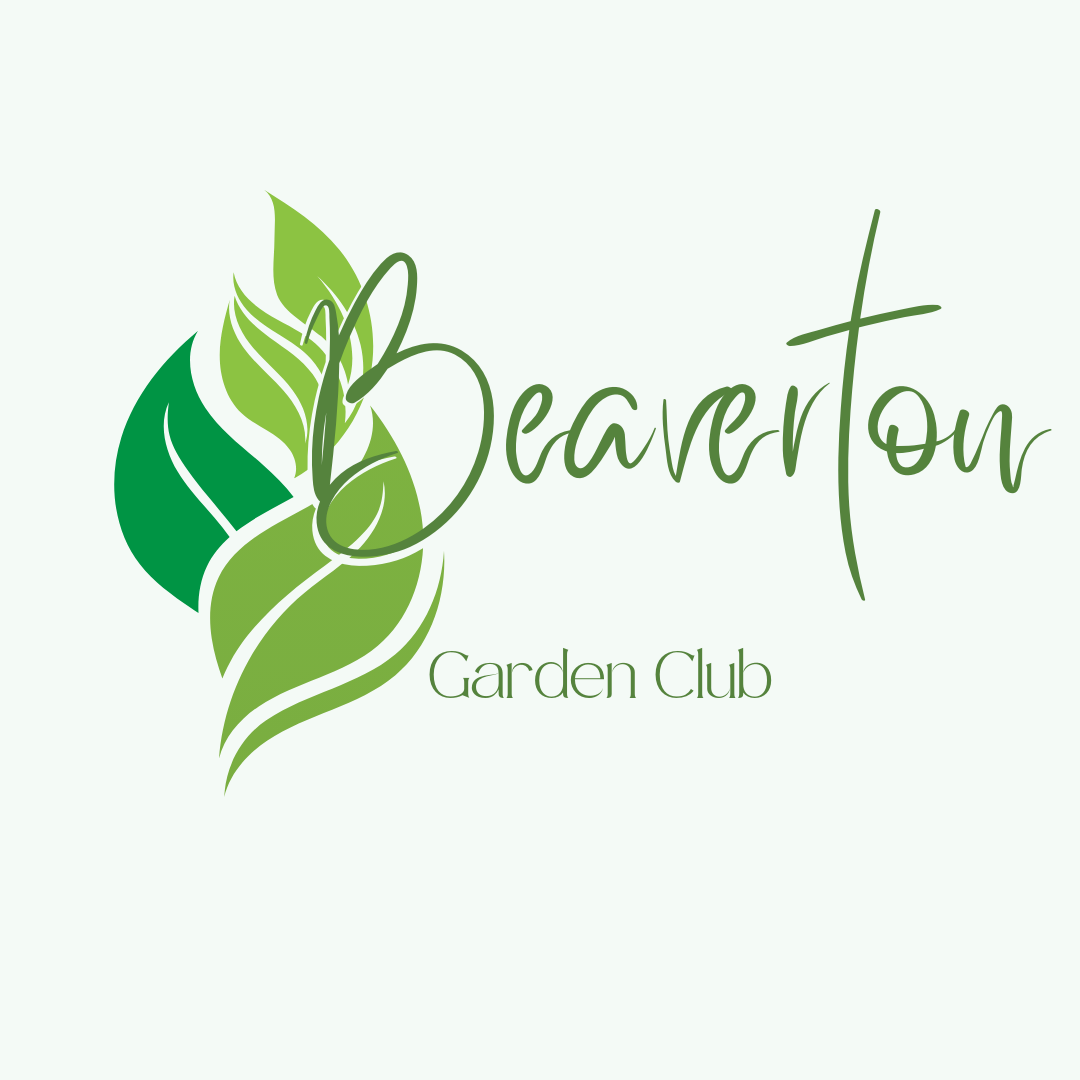 Stylized city name "Beaverton", with green leaves ascending up the left side